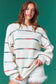 holiday sweater, christmas sweater, long sleeve sweater, striped christmas sweater