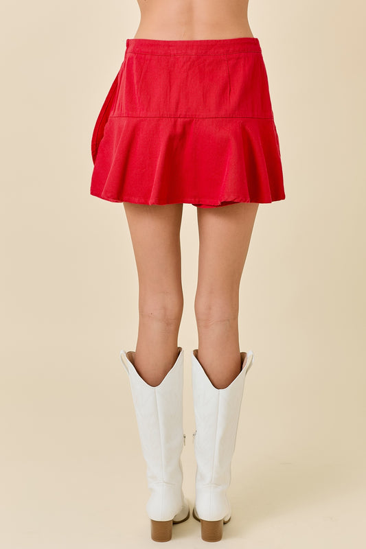 skirt, skort, holiday bottoms, women, christmas bottoms, skort, denim skort